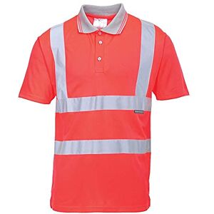 Portwest S477RERL Hi-Vis kortärmad polo, vanlig, storlek stor, röd Portwest S477RERL Hi-Vis kortärmad polo, vanlig, storlek stor, röd