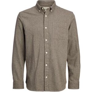 JACK & JONES Jprblubrook Twill Solid L/S Shirt Sn, maltboll, S JACK & JONES Jprblubrook Twill Solid L/S Shirt Sn, maltboll, S