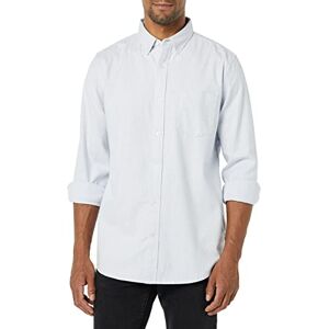 Amazon Essentials Herr Slim-Fit långärmad stretch Oxfordskjorta med ficka, pulverblå vertikal rand, medium Amazon Essentials Herr Slim-Fit långärmad stretch Oxfordskjorta med ficka, pulverblå vertikal rand, medium