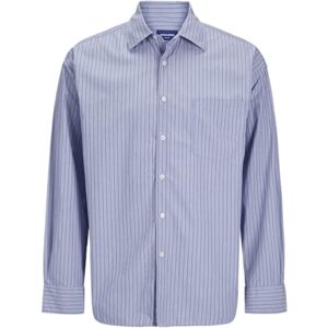 JACK & JONES Joratlas Poplin Oversized skjorta Ls, Chambray Blue, S JACK & JONES Joratlas Poplin Oversized skjorta Ls, Chambray Blue, S