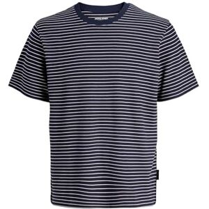 JACK & JONES Jjedover randig T-shirt Ss Crew Neck Sn, marinblå blazer, XXL JACK & JONES Jjedover randig T-shirt Ss Crew Neck Sn, marinblå blazer, XXL