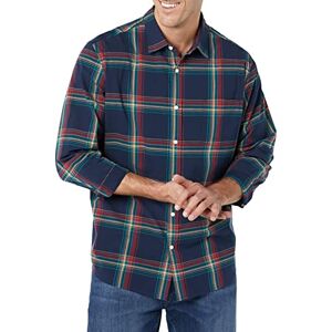 Amazon Essentials långärmad långärmad stretchpoplin-tröja för män, marinblå röd blågrön blå pläd, liten Amazon Essentials långärmad långärmad stretchpoplin-tröja för män, marinblå röd blågrön blå pläd, liten