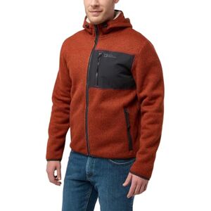 Jack Wolfskin Öppen spis med huva JK M herrjacka, Intensiv rost, S Jack Wolfskin Öppen spis med huva JK M herrjacka, Intensiv rost, S