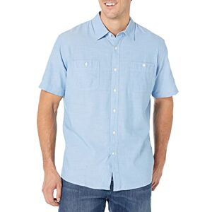 Amazon Essentials Men's Kortärmad Chambray-skjorta, Ljusblå, XL Amazon Essentials Men's Kortärmad Chambray-skjorta, Ljusblå, XL