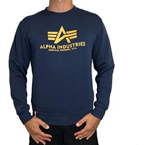 Alpha Industries Basic Sweatshirt för män New Navy/Wheat Alpha Industries Basic Sweatshirt för män New Navy/Wheat