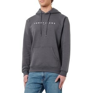 Tommy Jeans herr TJM REG LINEAR LOGO HOODIE EXT DM0DM20746 pullover huvtröja, grå (tvättad svart), XS, Grå (tvättad svart), XS Tommy Jeans herr TJM REG LINEAR LOGO HOODIE EXT DM0DM20746 pullover huvtröja, grå (tvättad svart), XS, Grå (tvättad svart), XS