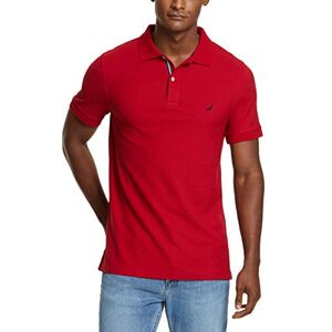 Nautica Men's Slim Fit Short Sleeve Solid Polo Shirt, Red, Large Nautica Men's Slim Fit Short Sleeve Solid Polo Shirt, Red, Large