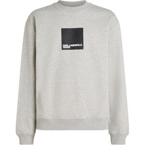 KARL LAGERFELD JEANS , Herr, Box Logo Sweat, Regular Fit, Grå, L KARL LAGERFELD JEANS , Herr, Box Logo Sweat, Regular Fit, Grå, L