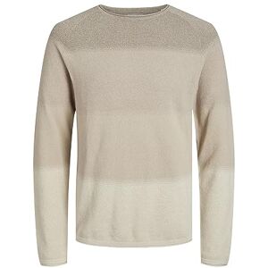 JACK & JONES Jjehill Knit Crew Neck Noos herr Tröja, Havregryn/detalj: gradient, S JACK & JONES Jjehill Knit Crew Neck Noos herr Tröja, Havregryn/detalj: gradient, S