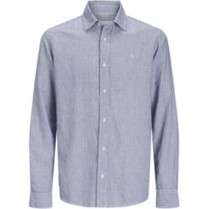 JACK & JONES Jprccmaze sommar L/S skjorta, marinblå blazer, M JACK & JONES Jprccmaze sommar L/S skjorta, marinblå blazer, M