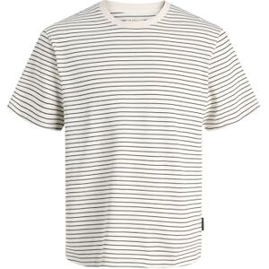JACK & JONES Jjedover randig T-shirt Ss Crew Neck Sn, Antik vit, XL JACK & JONES Jjedover randig T-shirt Ss Crew Neck Sn, Antik vit, XL