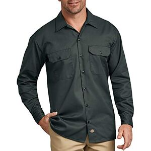 Dickies Big and Tall Långärmad arbetsskjorta för män, Jägargrön, M Dickies Big and Tall Långärmad arbetsskjorta för män, Jägargrön, M
