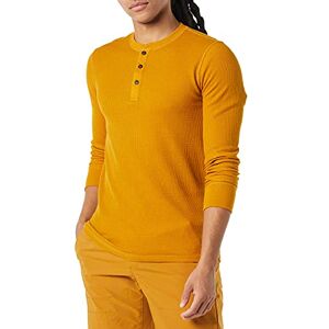 Amazon Essentials Men's Långärmad Henley-våffelskjorta med smal passform, Guld, XL Amazon Essentials Men's Långärmad Henley-våffelskjorta med smal passform, Guld, XL