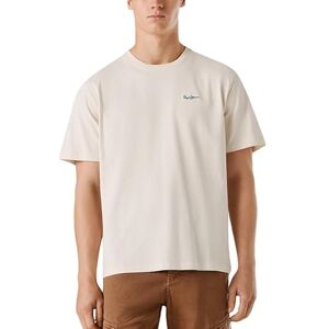 Pepe Jeans herr kontrast Connor t-shirt, beige (elfenbensvit), XS Pepe Jeans herr kontrast Connor t-shirt, beige (elfenbensvit), XS