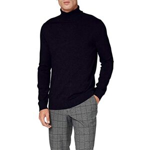 SELECTED HOMME tröja för män långärmad polotröja, Blå (Navy Blazer/Melange), M SELECTED HOMME tröja för män långärmad polotröja, Blå (Navy Blazer/Melange), M