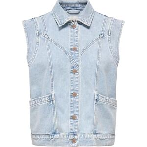 ONLY Onlkennedy Sl Dnm Waistcoat Bj Noos, Ljusblå denim, XS ONLY Onlkennedy Sl Dnm Waistcoat Bj Noos, Ljusblå denim, XS