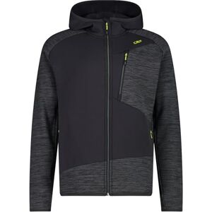 CMP Stretch Performance Fleece herrjacka med fast huva, bly mel., 56 CMP Stretch Performance Fleece herrjacka med fast huva, bly mel., 56