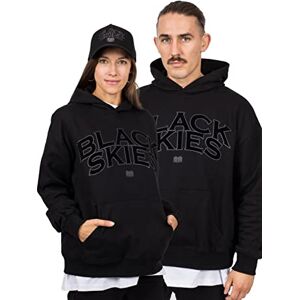 Blackskies herr team överdimensionerad tungvikt huvtröja tröja med huva, Hoodie Allblack, XL Blackskies herr team överdimensionerad tungvikt huvtröja tröja med huva, Hoodie Allblack, XL