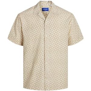 JACK & JONES Jorluke Seersucker Resort Shirt Ss Ln kortärmad skjorta, Buttercreme, S JACK & JONES Jorluke Seersucker Resort Shirt Ss Ln kortärmad skjorta, Buttercreme, S