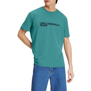 KARL LAGERFELD JEANS , Herr, Vanlig Kortärm Essential Logo T-Shirt, Vanlig Fit, Blå, M KARL LAGERFELD JEANS , Herr, Vanlig Kortärm Essential Logo T-Shirt, Vanlig Fit, Blå, M