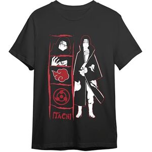 Comic Studio Naruto T-shirt Officiell licensierad artikel, Itachi Uchiha, unisex, svart, L, svart, L Comic Studio Naruto T-shirt Officiell licensierad artikel, Itachi Uchiha, unisex, svart, L, svart, L
