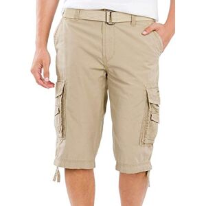 UNIONBAY mens Cordova Belted Messenger Reg and Big Tall Sizes Cargo Shorts, Grain, 46 US UNIONBAY mens Cordova Belted Messenger Reg and Big Tall Sizes Cargo Shorts, Grain, 46 US