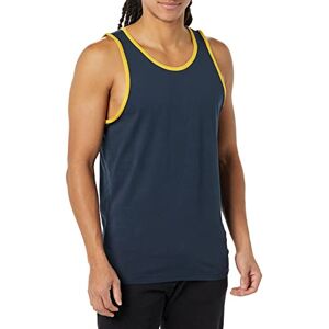 Amazon Essentials Men's Linne smal passform, Marinblå/Gul, XL Amazon Essentials Men's Linne smal passform, Marinblå/Gul, XL