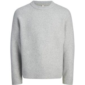 JACK & JONES Jcoblanks Knit Ls Crew Neck, Ljusgrå melange, S JACK & JONES Jcoblanks Knit Ls Crew Neck, Ljusgrå melange, S