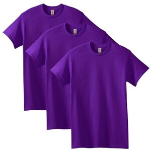 Gildan unisex vuxen t-shirt i tung bomull, stil G5000, multipack, Lila (3-pack), XL Gildan unisex vuxen t-shirt i tung bomull, stil G5000, multipack, Lila (3-pack), XL