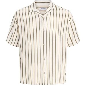 JACK & JONES Jjejeff Resort randig skjorta S/S Sn, Dammig oliv, L JACK & JONES Jjejeff Resort randig skjorta S/S Sn, Dammig oliv, L
