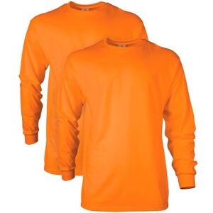 Gildan Herr Ultra Cotton Långärmad T-shirt (förpackning med 2), Säkerhet Orange (2-pack), XXL Gildan Herr Ultra Cotton Långärmad T-shirt (förpackning med 2), Säkerhet Orange (2-pack), XXL