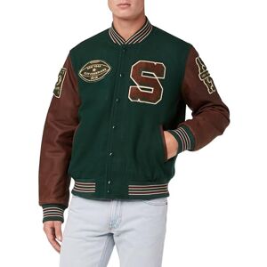 Schott NYC Herrjacka, GREEN/CORDOVAN, L Schott NYC Herrjacka, GREEN/CORDOVAN, L