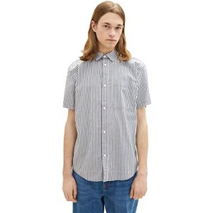 TOM TAILOR Denim Herr 1036243 skjorta, 31865-Navy Wool White Stripe, L, 31865 – marinblå ull vit randig, L TOM TAILOR Denim Herr 1036243 skjorta, 31865-Navy Wool White Stripe, L, 31865 – marinblå ull vit randig, L