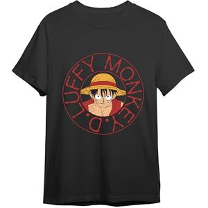 Comic Studio One Piece T-shirt Monkey D. Luffy Character Svart L, svart, L Comic Studio One Piece T-shirt Monkey D. Luffy Character Svart L, svart, L