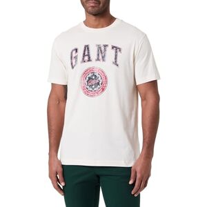 GANT Graphic SS T-shirt, Vit, S GANT Graphic SS T-shirt, Vit, S