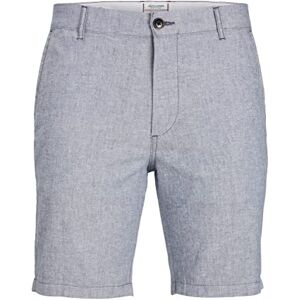 JACK & JONES PLUS Jpstdave Jjlinen Shorts AKM PS chinos herr, Blå indigo/detalj: fast, 44 JACK & JONES PLUS Jpstdave Jjlinen Shorts AKM PS chinos herr, Blå indigo/detalj: fast, 44