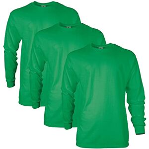 Gildan Herr Ultra Cotton Långärmad T-shirt (förpackning med 2), Irländsk grön (3-pack), M Gildan Herr Ultra Cotton Långärmad T-shirt (förpackning med 2), Irländsk grön (3-pack), M