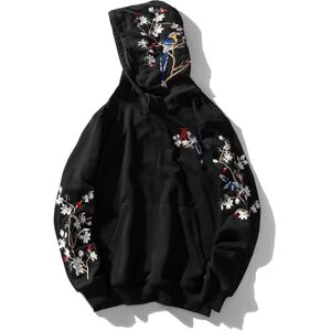 Niepce Inc Streetwear Herrtröjor med broderad drake och kraftig grafik, 3XL Niepce Inc Streetwear Herrtröjor med broderad drake och kraftig grafik, 3XL