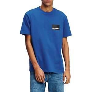 KARL LAGERFELD JEANS , Herr, Vanlig Kortärm Box Logo T-Shirt, Vanlig Fit, Blå, XL KARL LAGERFELD JEANS , Herr, Vanlig Kortärm Box Logo T-Shirt, Vanlig Fit, Blå, XL