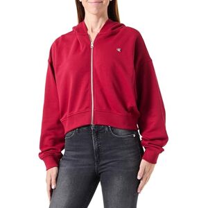 Calvin jeans dam CK EMBRO BADGE ZIP-THROUGH J20J22885, dragkedja genom tröja, röd, XL, Röd (röd vinbär), XL Calvin jeans dam CK EMBRO BADGE ZIP-THROUGH J20J22885, dragkedja genom tröja, röd, XL, Röd (röd vinbär), XL