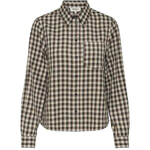 ONLY Onlliva Cath Life Ls slips check tröja WVN, Häger, S ONLY Onlliva Cath Life Ls slips check tröja WVN, Häger, S