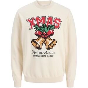 JACK & JONES Jorholiday stickad crew neck, Havssalt, S JACK & JONES Jorholiday stickad crew neck, Havssalt, S