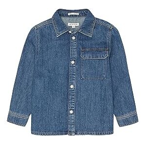 TOM TAILOR Pojkar överdimensionerad jeansskjorta med bröstficka, 10110-blå denim, 104/110 cm TOM TAILOR Pojkar överdimensionerad jeansskjorta med bröstficka, 10110-blå denim, 104/110 cm