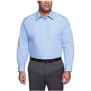 Van Heusen Långärmad skjorta för män, Big Fit Poplin, Cameo Blå, 20" Neck 34"-35" Sleeve Van Heusen Långärmad skjorta för män, Big Fit Poplin, Cameo Blå, 20" Neck 34"-35" Sleeve