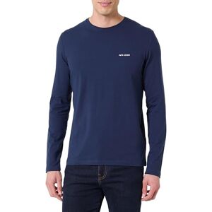 Pepe Jeans herr M Basic Logo Stretch L/S t-shirt, blå (marinblå), M, Blå (marinblå), M Pepe Jeans herr M Basic Logo Stretch L/S t-shirt, blå (marinblå), M, Blå (marinblå), M