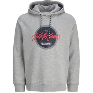 JACK & JONES Jjurban Sweat Hood, Grå melange, S JACK & JONES Jjurban Sweat Hood, Grå melange, S