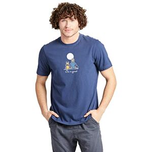Life Is Good Unisex Jake och Raket Måne Bomull T-tröja, Rund hals, Kortärmad Grafisk T-Skir T-shirt Life Is Good Unisex Jake och Raket Måne Bomull T-tröja, Rund hals, Kortärmad Grafisk T-Skir T-shirt