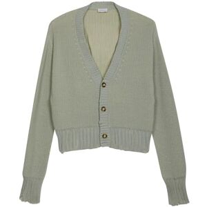 Diana Studio Stickad kofta med brott, herr, viskos, långärmad, ledig passform, mörkgrön/grädde, tillverkad i Italien, Mörkgrön och grädde, XL Diana Studio Stickad kofta med brott, herr, viskos, långärmad, ledig passform, mörkgrön/grädde, tillverkad i Italien, Mörkgrön och grädde, XL