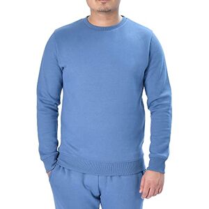 M17 Klassisk herrtröja med crew neck-skurning vardaglig pullover långärmad topp enkel tröja (L, vinröd), Denim blå, M M17 Klassisk herrtröja med crew neck-skurning vardaglig pullover långärmad topp enkel tröja (L, vinröd), Denim blå, M