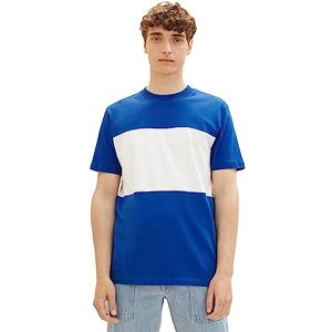 TOM TAILOR Denim herr basic t-shirt med cutline-stil, 14531-shiny kungsblå, XL TOM TAILOR Denim herr basic t-shirt med cutline-stil, 14531-shiny kungsblå, XL